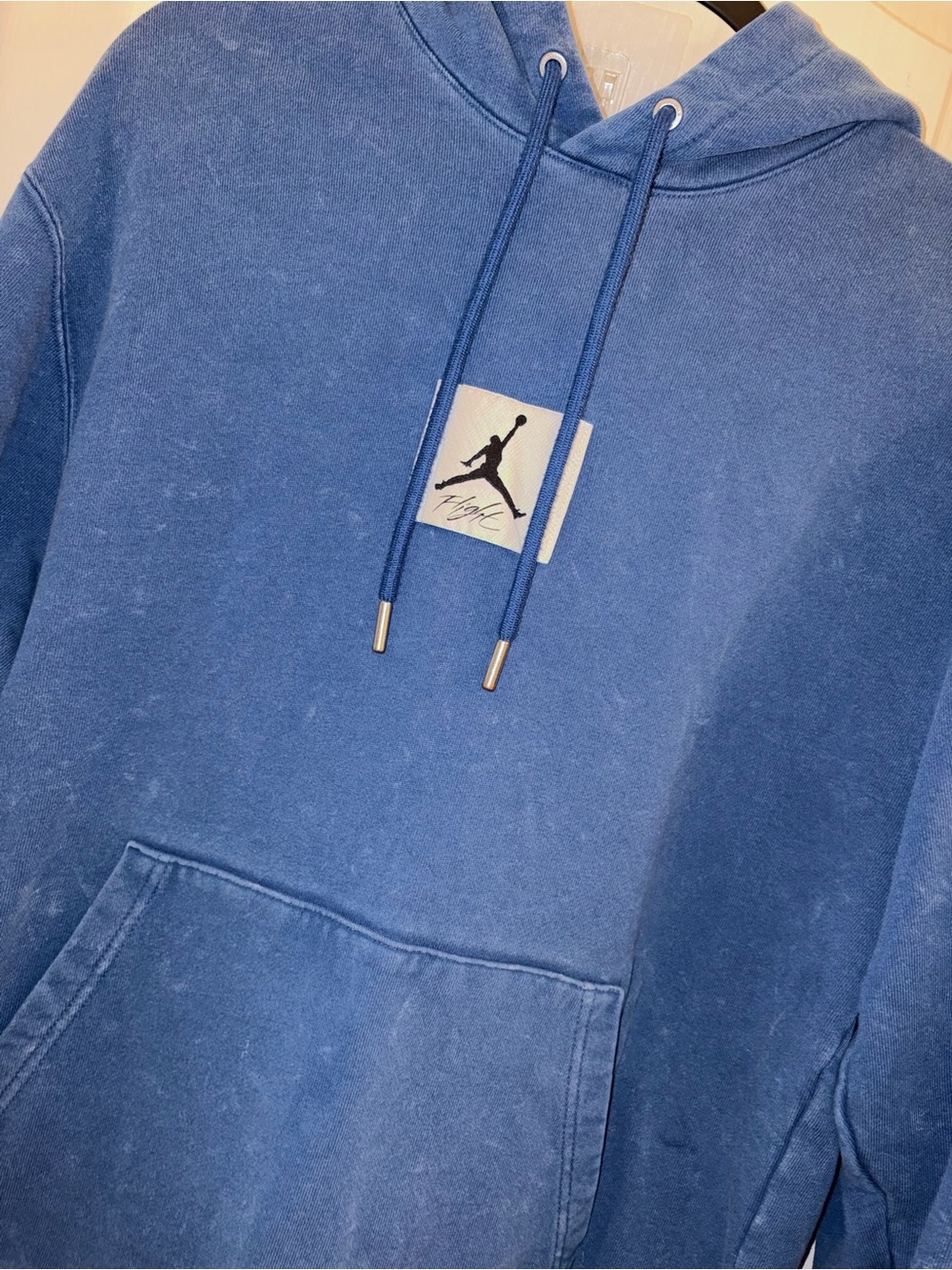 Jordan Vintage Washed Blue Hoodie with Jumpman Patch - Picture 2 of 5